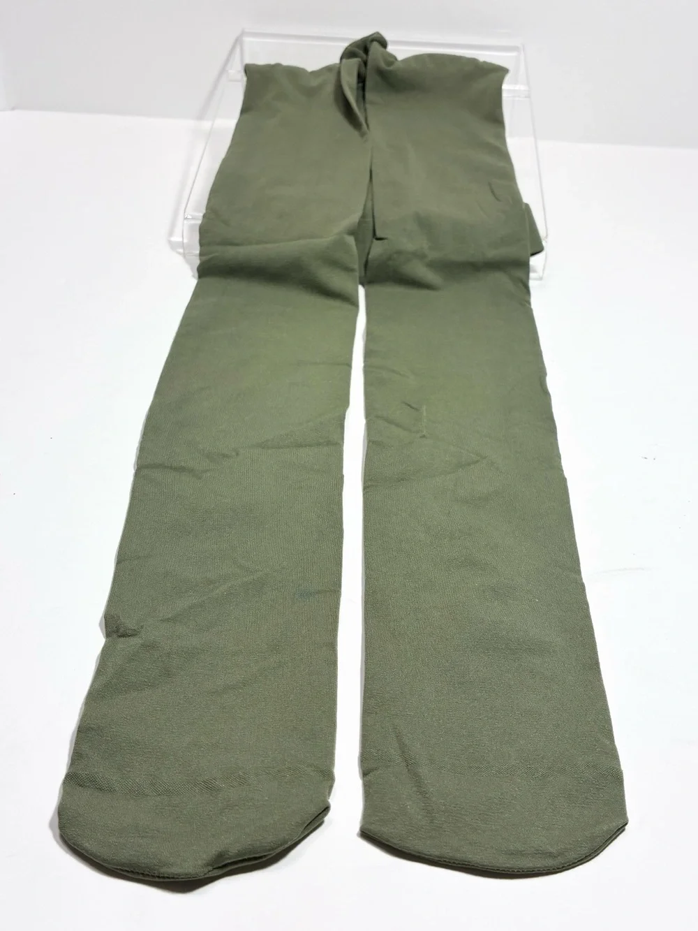 Y2K 4 Pair Opaque Tights Lot Olive Green Purple Magenta Pink Kangol Size M/L